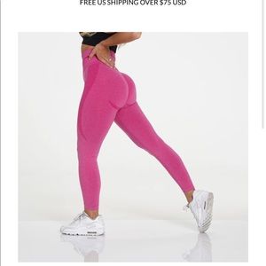 NVGTN fuchsia pink contour seamless leggings